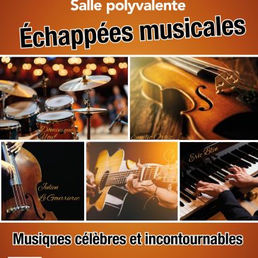 Dimanche 9 novembre à 15 h en musique intitulée « Echappées musicales ».